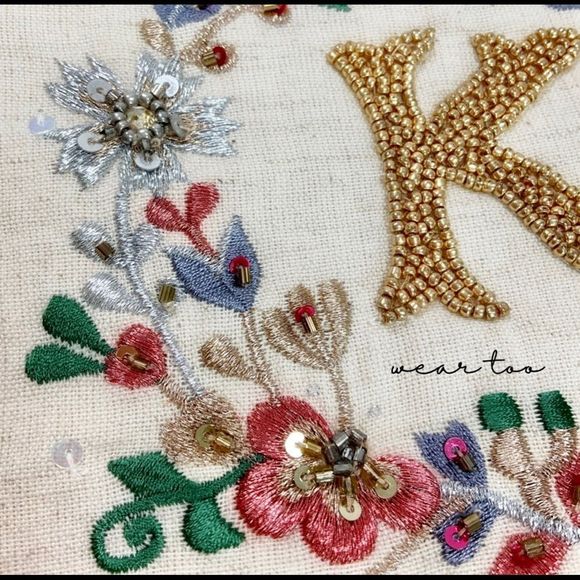 Boutique Vintage Boho Glamour Sequin Embroidered Monogrammed Bag with J,… - Picture 5 of 9